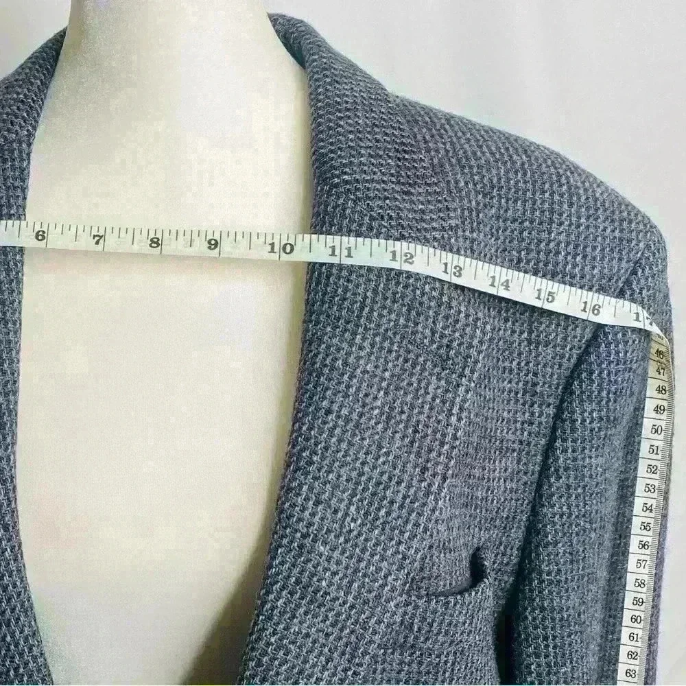 Mens Vintage Grey Stafford‎ 100% Virgin Wool Blazer